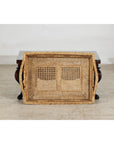 Country Style Hand-Woven Rattan Tray with Arched Side Handles-4. Asian & Chinese Furniture, Art, Antiques, Vintage Home Décor for sale at FEA Home