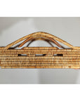 Country Style Hand-Woven Rattan Tray with Arched Side Handles-9. Asian & Chinese Furniture, Art, Antiques, Vintage Home Décor for sale at FEA Home