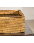 Country Style Long Rectangular Rattan Storage Box with Lid