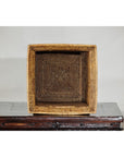Country Style Square Handwoven Rattan Basket with Side Handles-5. Asian & Chinese Furniture, Art, Antiques, Vintage Home Décor for sale at FEA Home