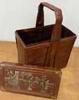 Courtyard Tales Red Double Tiered Wedding Basket with Lock - FEA Home