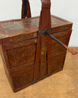 Courtyard Tales Red Double Tiered Wedding Basket with Lock - FEA Home