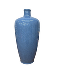 Crackle Blue Glazed Ceramic Vase with Tapered Body, SKU , image 1