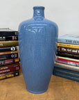 Crackle Blue Glazed Ceramic Vase with Tapered Body, SKU , image 5