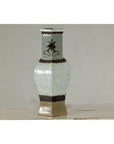 Crackle Celadon Hexagonal Vase with Greek Key and Decorative Motifs-11. Asian & Chinese Furniture, Art, Antiques, Vintage Home Décor for sale at FEA Home