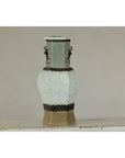 Crackle Celadon Hexagonal Vase with Greek Key and Decorative Motifs-14. Asian & Chinese Furniture, Art, Antiques, Vintage Home Décor for sale at FEA Home