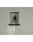Crackle Celadon Hexagonal Vase with Greek Key and Decorative Motifs-5. Asian & Chinese Furniture, Art, Antiques, Vintage Home Décor for sale at FEA Home
