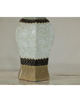 Crackle Celadon Hexagonal Vase with Greek Key and Decorative Motifs-6. Asian & Chinese Furniture, Art, Antiques, Vintage Home Décor for sale at FEA Home