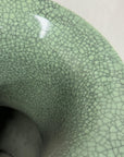 Crackle Sage Green Glazed Ceramic Vase with Tall Flared Neck, SKU , image 10