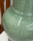 Crackle Sage Green Glazed Ceramic Vase with Tall Flared Neck, SKU , image 7