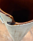 Cream Textured Cylinder Prem Vase with Red Brown Inside, SKU , image 10