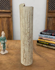 Cream Textured Cylinder Prem Vase with Red Brown Inside, SKU , image 2