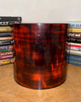 Crimson Red Wood Hibachi with Removable Terracotta Liner - FEA Home