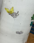 Cylindrical Ceramic White Vase with Deer Design - FEA Home