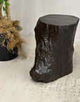 Dark Brown Free-Form Reclaimed Tree Trunk Side Pedestal - FEA Home