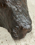 Dark Brown Free-Form Reclaimed Tree Trunk Side Pedestal - FEA Home