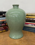 Dark Green Crackle Ceramic Vase with Round Body, SKU , image 2