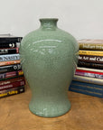 Dark Green Crackle Ceramic Vase with Round Body, SKU , image 5
