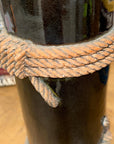Deep Black Cylindrical Ceramic Vase with Rope Design, SKU , image 7
