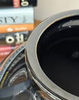 Deep Black Rounded Glazed Ceramic Vase, SKU , image 7