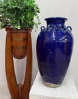 Deep Blue Glazed Ceramic Storage Jar with Small Loop Handles, SKU , image 4