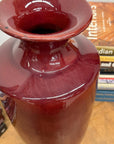 Deep Red Glazed Ceramic Vase with Tall Flared Form, SKU , image 8