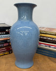 Elegant Blue Ceramic Vase with Intricate Crackle Design, SKU , image 2