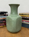 Elegant Green Ceramic Vase with Intricate Crackle Finish, SKU , image 2