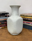 Elegant White Ceramic Vase with Intricate Crackle Finish, SKU , image 2