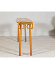 Elm Wood Console Table with Humpback-Form Stretcher and Openwork Details-11. Asian & Chinese Furniture, Art, Antiques, Vintage Home Décor for sale at FEA Home