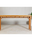 Elm Wood Console Table with Humpback-Form Stretcher and Openwork Details-12. Asian & Chinese Furniture, Art, Antiques, Vintage Home Décor for sale at FEA Home
