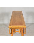 Elm Wood Console Table with Humpback-Form Stretcher and Openwork Details-14. Asian & Chinese Furniture, Art, Antiques, Vintage Home Décor for sale at FEA Home