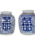 Near Pair of Porcelain Blue and White Ginger Jars-1. Asian & Chinese Furniture, Art, Antiques, Vintage Home Décor for sale at FEA Home