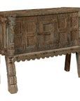 Antique Damachiya Wedding Cabinet on Legs with Carved Décor
