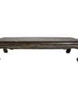 Low Kang Coffee Table with Black Distressed Finish