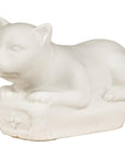 Vintage Petite Blanc de Chine Porcelain Cat Figure