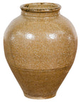 Taishō Period Two-Tone Sand Glaze Vase with Textured Finish