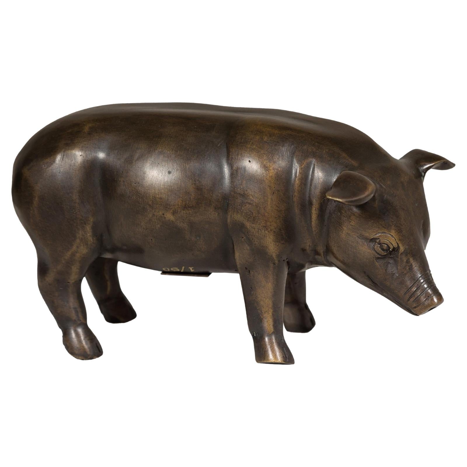 Small Bronze Pig Statue from the Randolph Rose Collection