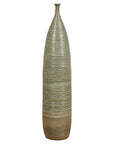 Tall & Slender Green Glazed Ceramic Vase