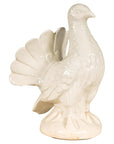 Petite Blanc de Chine Porcelain Fantail Pigeon Sculpture, Vintage
