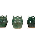 Qing Dynasty Green Glaze Late 19th Century Shiwan Ware Pottery Teapots Sold Each