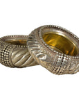 Assortment of Five Small Indian Repoussé Brass Decorative Dish Bowls