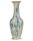 Multi-Color Vase with Blue and Green Drip Accent on Cream Ground