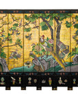 Vintage Mid Century Chinese Six-Panel Gold and Black Screen, SKU , image 1