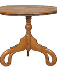 Colonial Teak Pedestal Side Table with Tripod Base, Early 20th Century