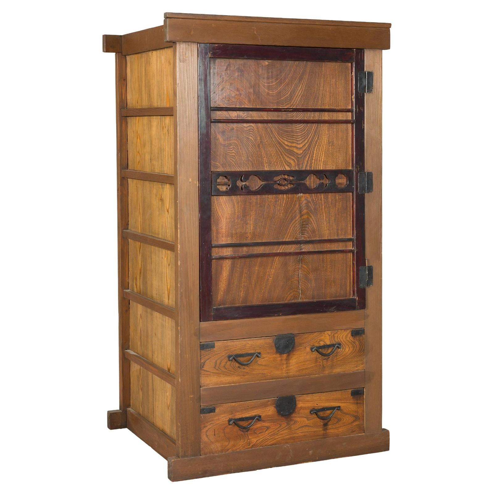 Meiji-era Mizuya Dansu, Circa 1900 – Kitchen Cabinet