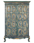 Large Turquoise Blue and Gold Cabinet with Cabriole Legs-2. Asian & Chinese Furniture, Art, Antiques, Vintage Home Décor for sale at FEA Home