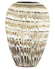 Large Swankhalok-Style Ceramic Planter with Dripped Glaze Pattern