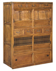 Taishō Period Mizuya Tansu Kitchen Chest in Sugi Wood with Sliding Door