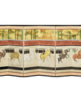 Six-Panel Screen with Horses in Stable with Bamboo Backdrop, SKU , image 17